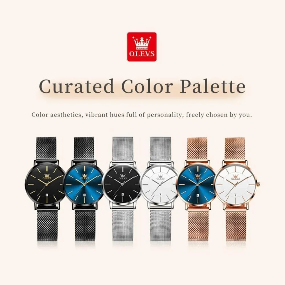 Women's Silver Black Watches for Ladies Female Wrist Watch Leather Band